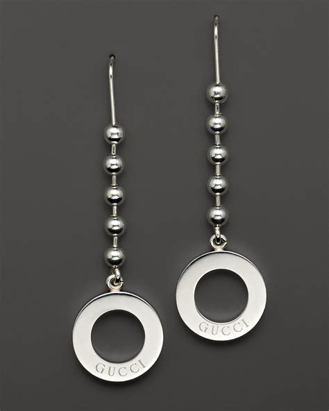 gucci silver earrings drop